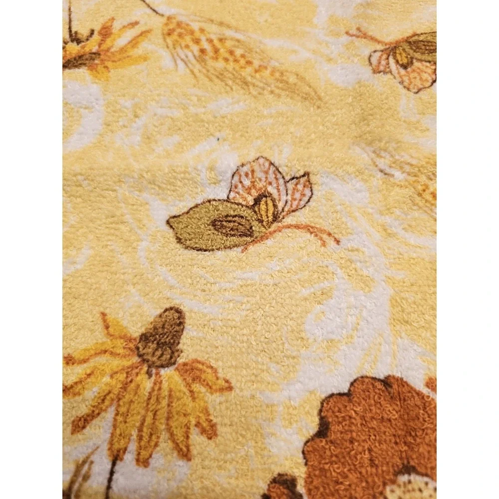 Vintage Cannon 70s Retro Butterfly Hand Kitchen Towel Dish Fringe Hippie